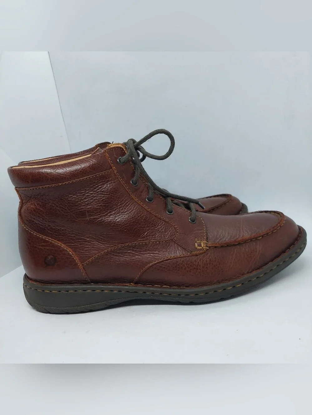 Born Chukka Boot Lace Up Dark Brown Leather Men's Size 12MW Casual Classi Shoes